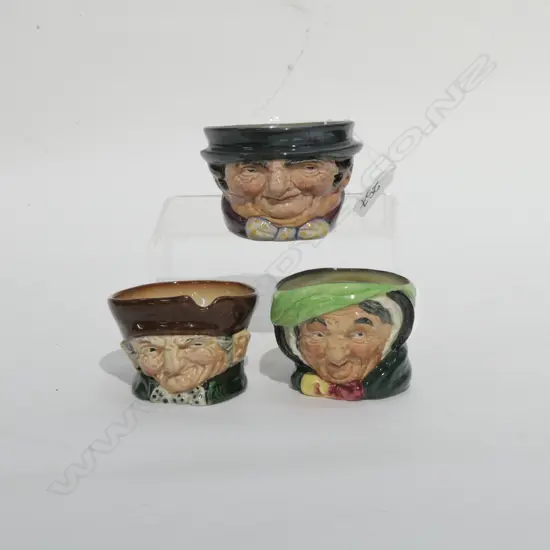 THREE R/D CHARACTER JUGS SUGAR BOWLS