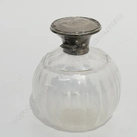 SILVER TOPPED SCENT BOTTLE
