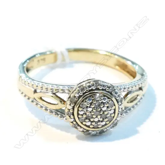 9CT GOLD MULTI DIAMOND RING 2.72GMS