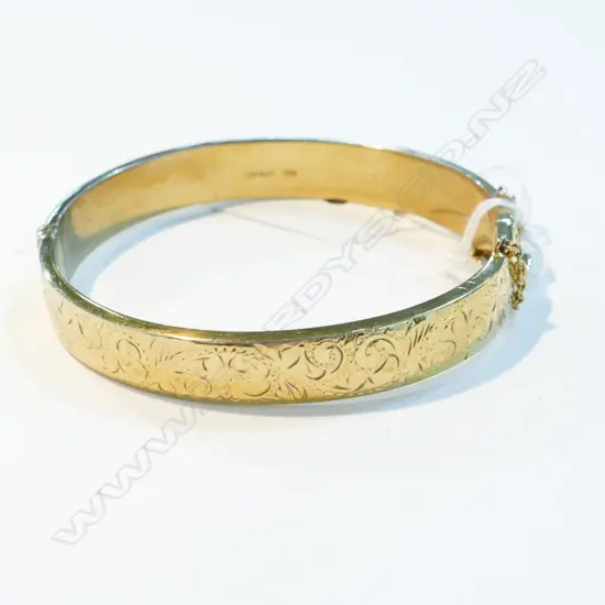 SILVER GILT HINGED BANGLE REPLACEMENT VALUATION $529 (C11)