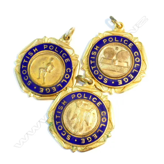 THREE GLASGOW POLICE COLLEGE PRIZE MEDALS