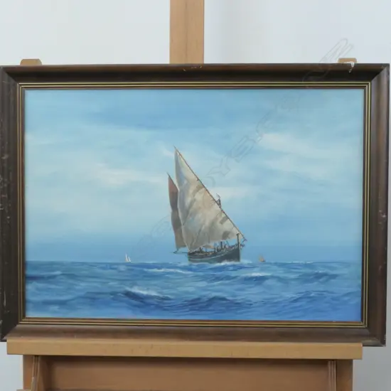 HERBERT COLE CARLTON (1890-1962) W/C DHOW UNDER SAIL. 370 X 540mm