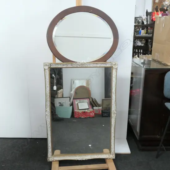2 FRAMED WALL MIRRORS