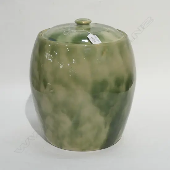 CERAMIC CROCK WITH GREEN WASH H. 300 MM