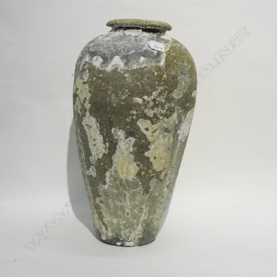 OVOID POTTERY VASE OCEAN FLOOR CRUST H.500MM