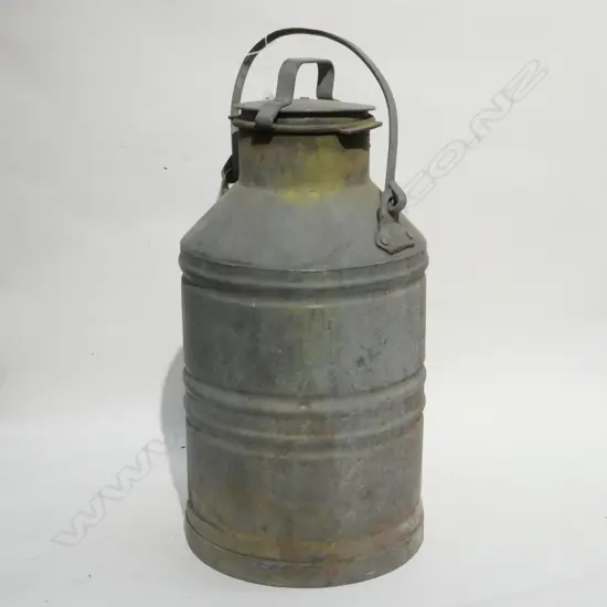 GALVANISED IRON MILK CAN H. 560