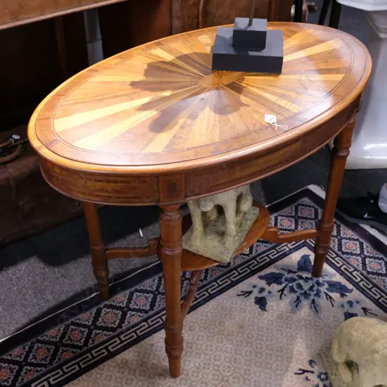 EDWARDIAN INLAID OVAL TABLE