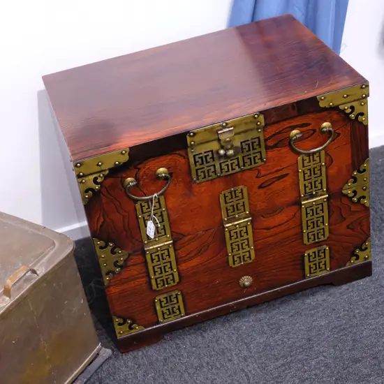 KOREAN ELM CHEST W/ BRASS FITTINGS W. 600W