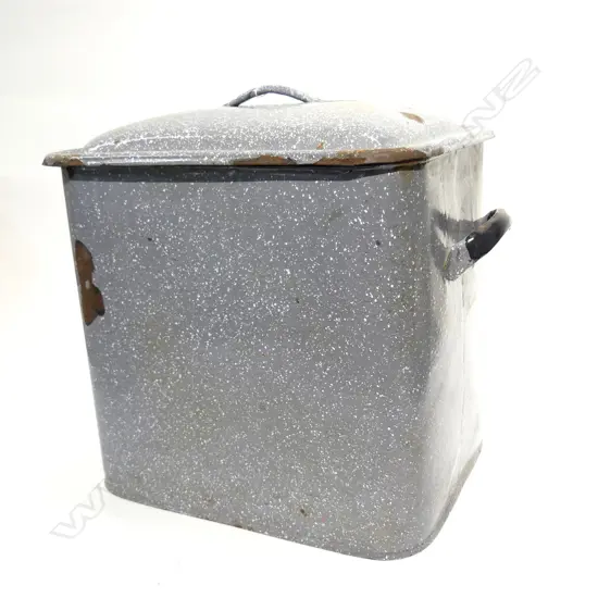 ENAMEL GRANITE WARE BREAD BIN H 330 MM