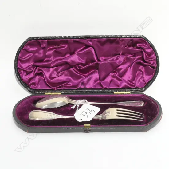 CHILDS SET STG FORK AND SPOON IN CASE