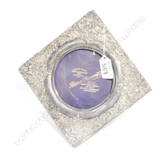 SILVER EASEL PHOTO FRAME, B'HAM 1902 by  Henry Matthews 155 x 155mm