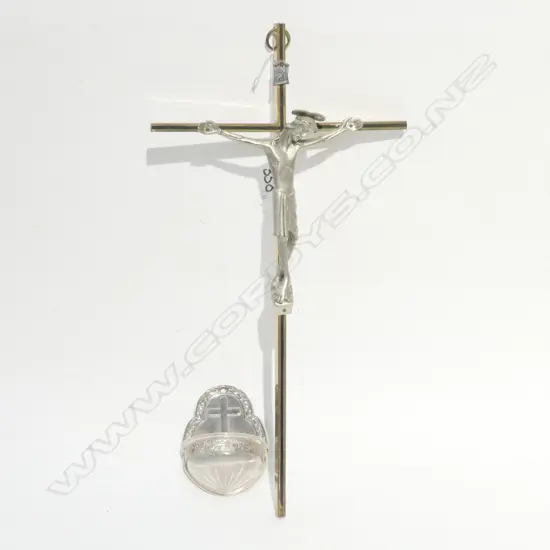 CRUCIFIX AND SMALL FONT L 350 MM