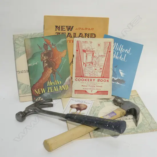 ASST PRINTED COLLECTABLES MILFORD HOTEL/HELLO NZ COOKERY BOOK/P CARD/ CENTENNIAL + 2 APPROACH MAPS AUCKLANDS