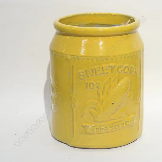 YELLOW GLAZE 'SWEET CORN' JAR PLANTER H.330MM