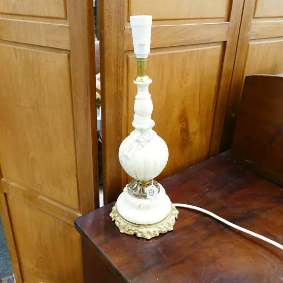 MARBLE COVERLEY TABLE LAMP NO SHADE H 480 MM