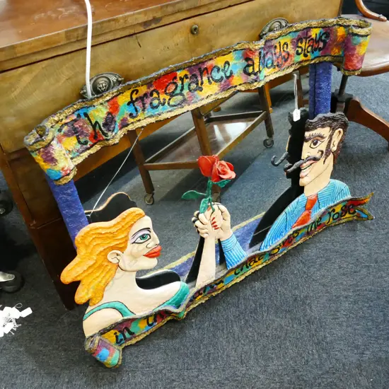 JOSE COX FRAMED ART MIRROR A/F