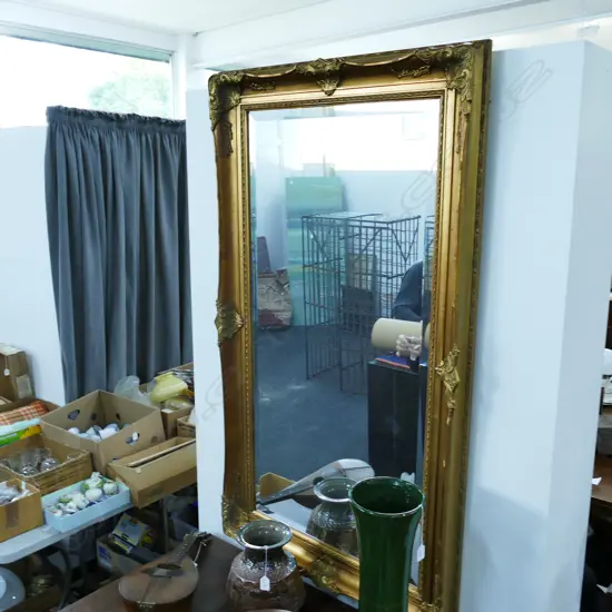 LARGE GILT MIRROR W. 1440 MM H. 820 MM