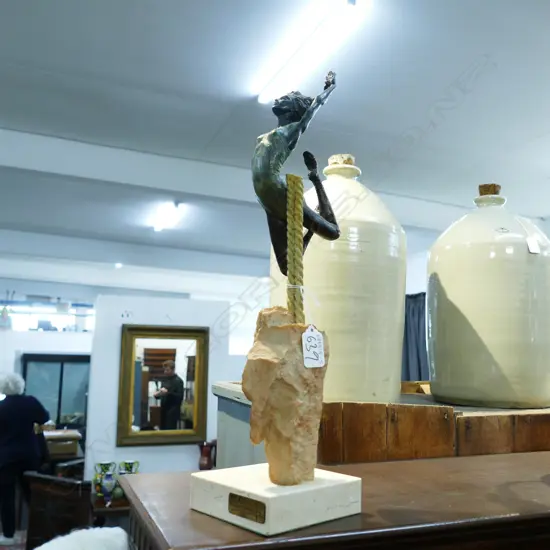 BRONZED COPPER GYMNAST 