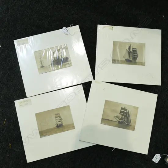 4 LATE 19th -EARLY 20thC PHOTOGRAPHS SAILING SHIPS NZ