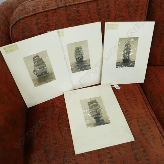 4 LATE 19th -EARLY 20thC PHOTOGRAPHS SAILING SHIPS NZ