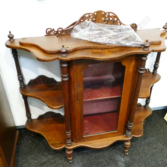 VICTORIAN CHINA CABINET WHATNOT