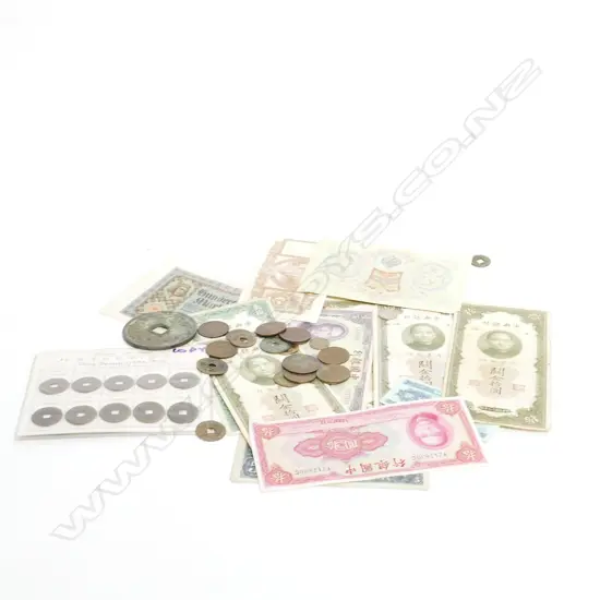 COLLECT. CHINESE NOTES & COINS 