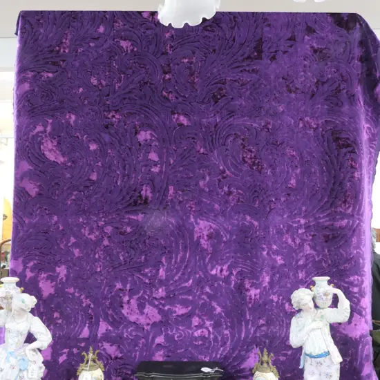ROLL CUT PILE VIOLET VELVET FABRIC DESIGNERS GUILD COLLECTION W. 1380