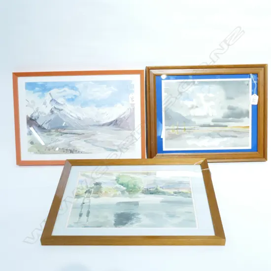 STEWART McLENNAN (1903-73) THREE W/Cs L'SCAPES; LARGEST 250 x 370mm