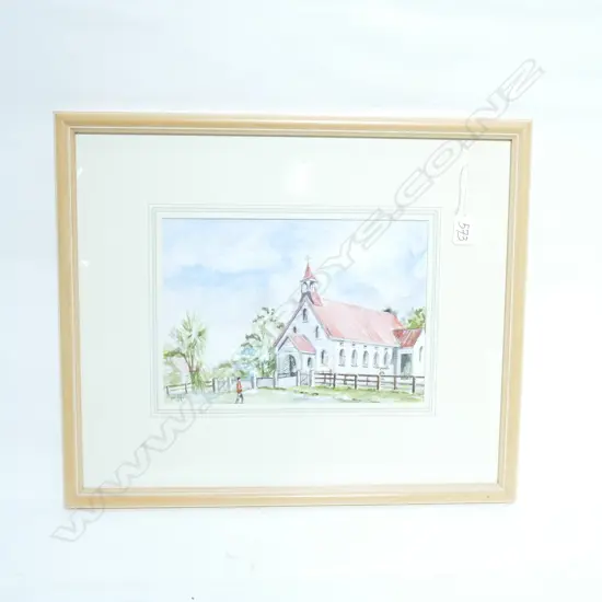 WATERCOLOUR ARTIST UNKNOWN CHURCH