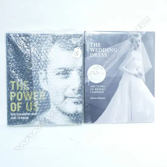 The Wedding Dress; 300 years of bridal fashion by Edwina Ehrman; unopened in wrapper. The Power of Us; New Zealanders Who Dare to Dream