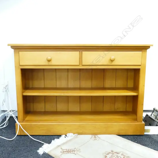 PINE SHELF WITH 2 DRAWERS L 1280 MM