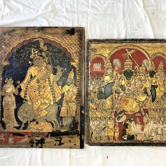 Two antique Indian paintings on board