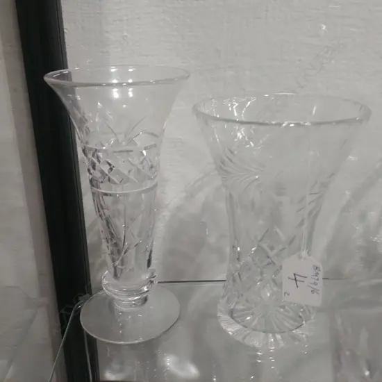 2 CRYSTAL VASES