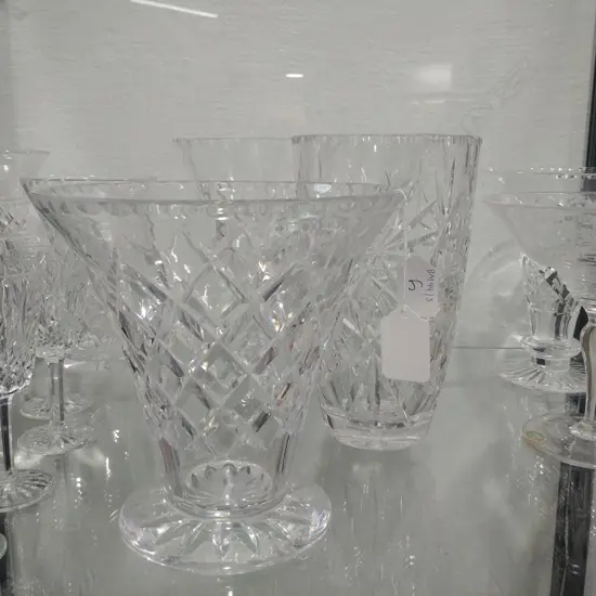 4 CRYSTAL VASES