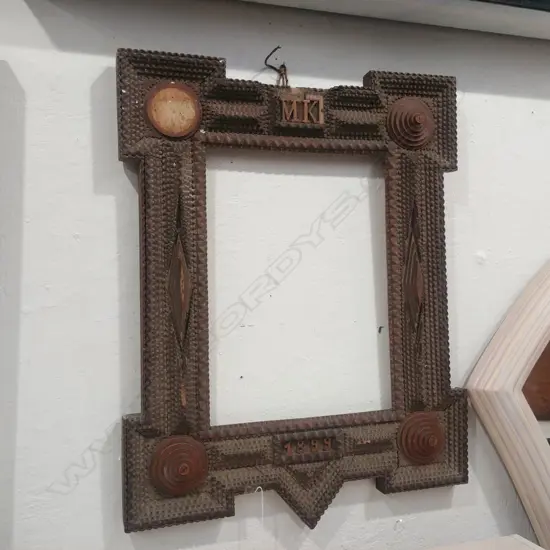 FRENCH POKER WORK MIRROR FRAME 