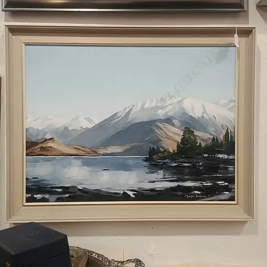 MAURICE BUCKLAND OIL "EARLY MORNING WANAKA" 1971