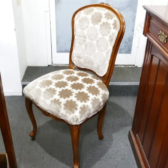 BURR WALNUT DINING TABLE & 8 CHAIRS