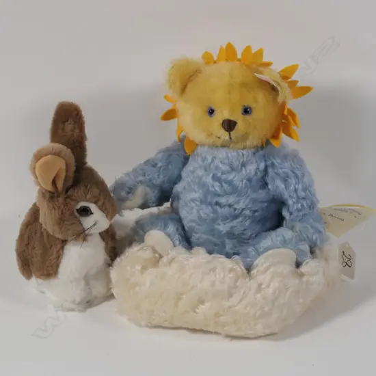 STEIFF BUNNY, NO BUTTON + 1997 STEIFF SUNBEAM BEAR NO 972 H 240