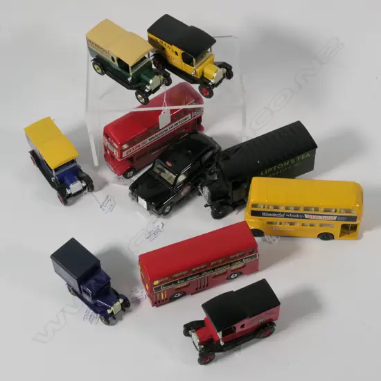10 ASST DIE CAST  CORGI AND MATCHBOX YESTERYEAR/TRUCKS BUSES ETC 