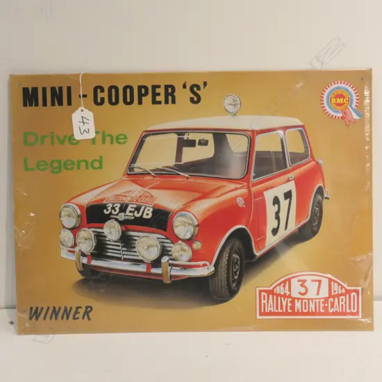 MINI COOPER TIN SIGN H 300 MM