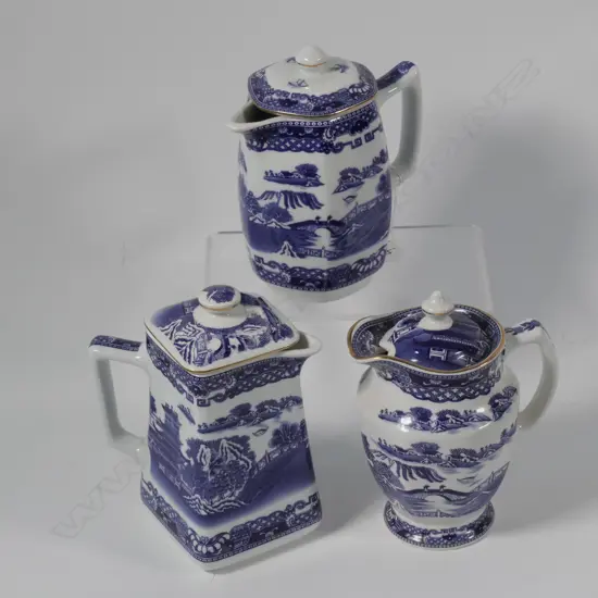 THREE REPRODUCTION WADE JUGS FOR RINGTONS TEA LTD