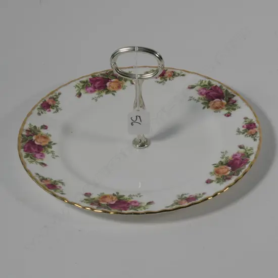 ROYAL ALBERT OLD COUNTRY ROSES 1 TIER CAKE STAND
