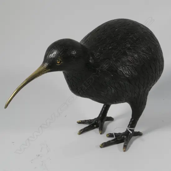 BRONZE KIWI POLISHED BEAK H.220mm