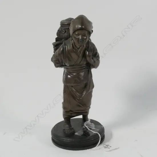 BRONZE FIGURE OF A CHINESE WOMAN H 180 MM 