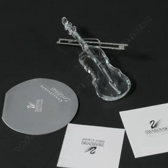 SWAROVSKI BOXED VIOLIN WITH STAND H 100 MM