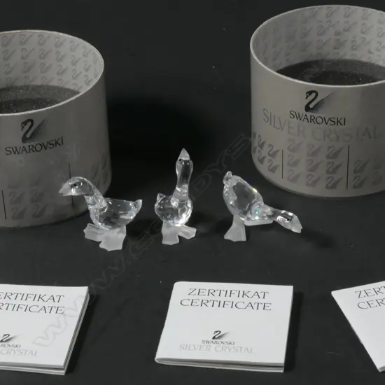 SWAROVSKI 3 BOXED GEESE x 3 H 40 MM