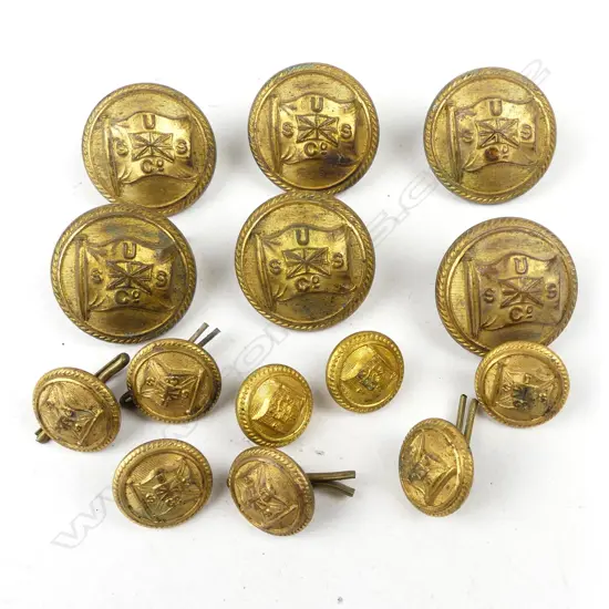 A selection of USSCo brass buttons