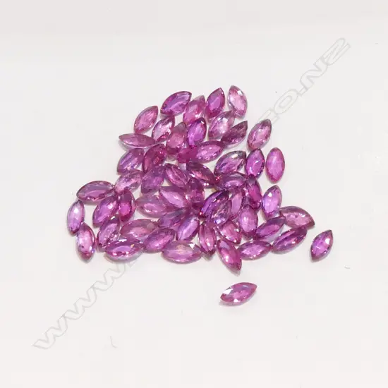 NAVETTE CUT RUBIES TOTAL OF 5CT