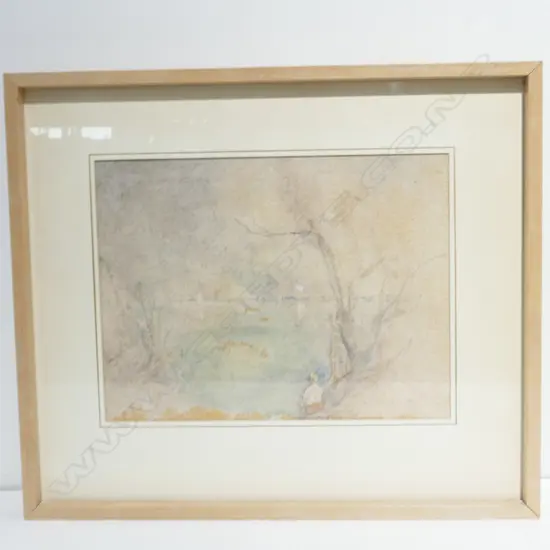 W A G PENLINGTON WATERCOLOUR 'DREAMING AT AKAROA' 450MM H 530MM W
