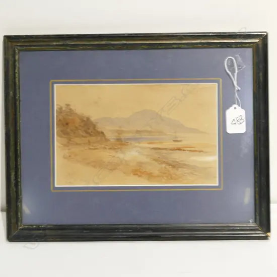 1890 WATERCOLOUR 'MUTINY BAY' 130 X 205MM